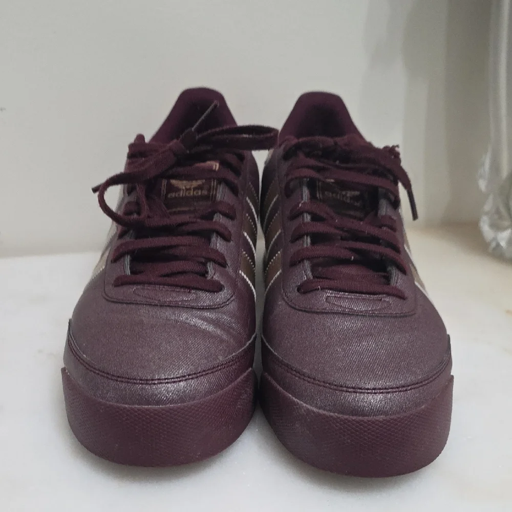 Adidas Orion Burgundy and Gold Sneakers - Picture 3 of 8